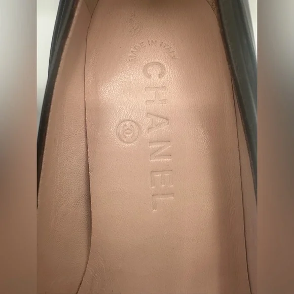 Chanel kitten heels brown leather pumps shoes classic - Picture 3 of 11